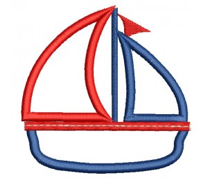 Stickdatei - Ahoi Eule Boot Appli